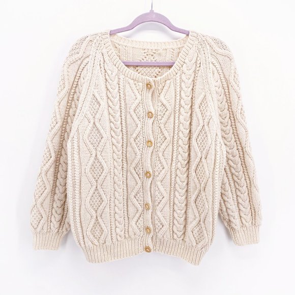 Cable Knit Chunky Button Front Cardigan - Picture 1 of 7
